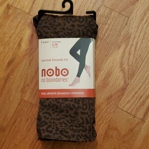 No Boundaries Full Length Seamless Animal Print Leggings New S/M